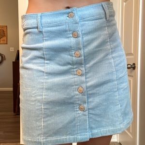 Blue corduroy skirt